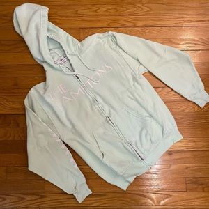 Blue & Cream The Lamptons zipper hoodie. Mint green Medium